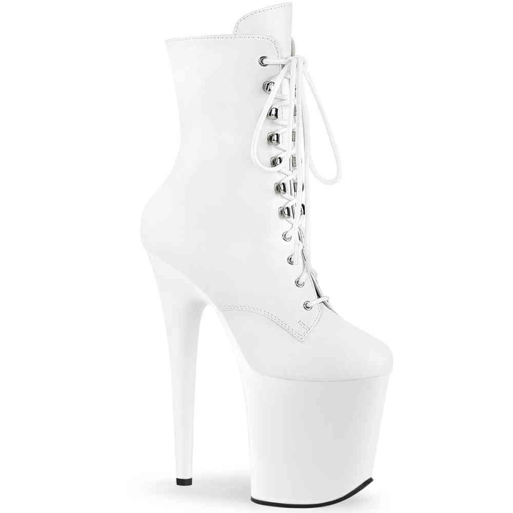 Pleaser - FLAMINGO1020 Bottes de plateforme, Pole dance chaussures - Blanc Product image